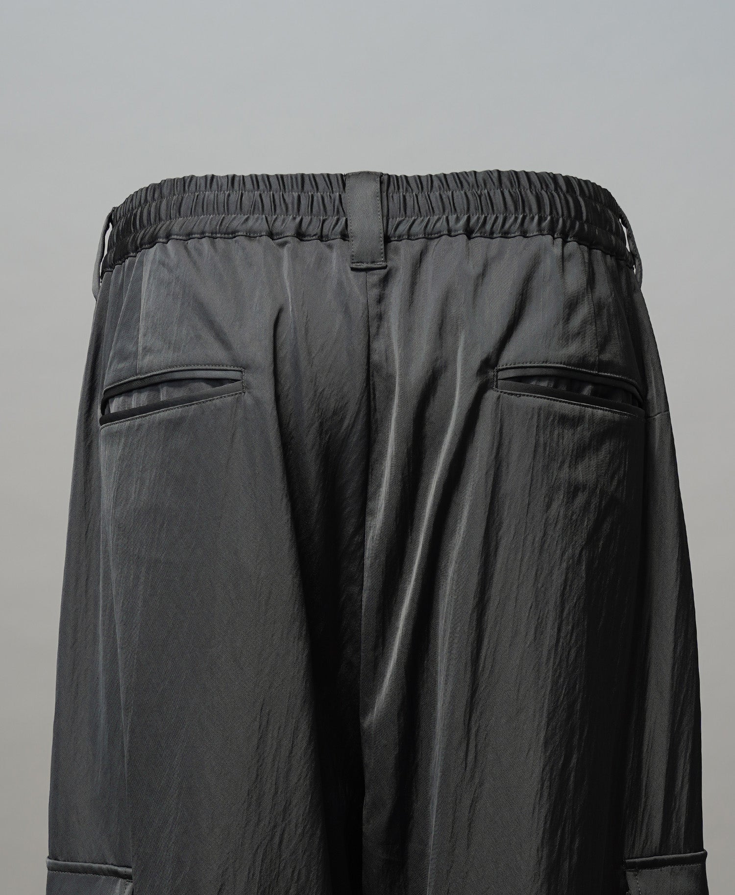 Drapery Satin Prime-Wide Cargo Pants