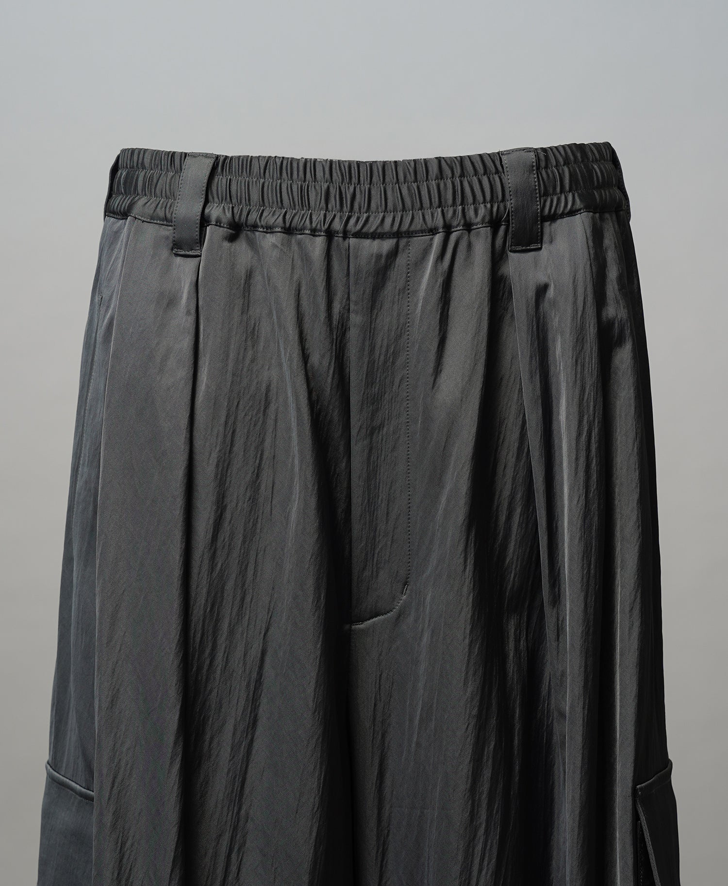 Drapery Satin Prime-Wide Cargo Pants