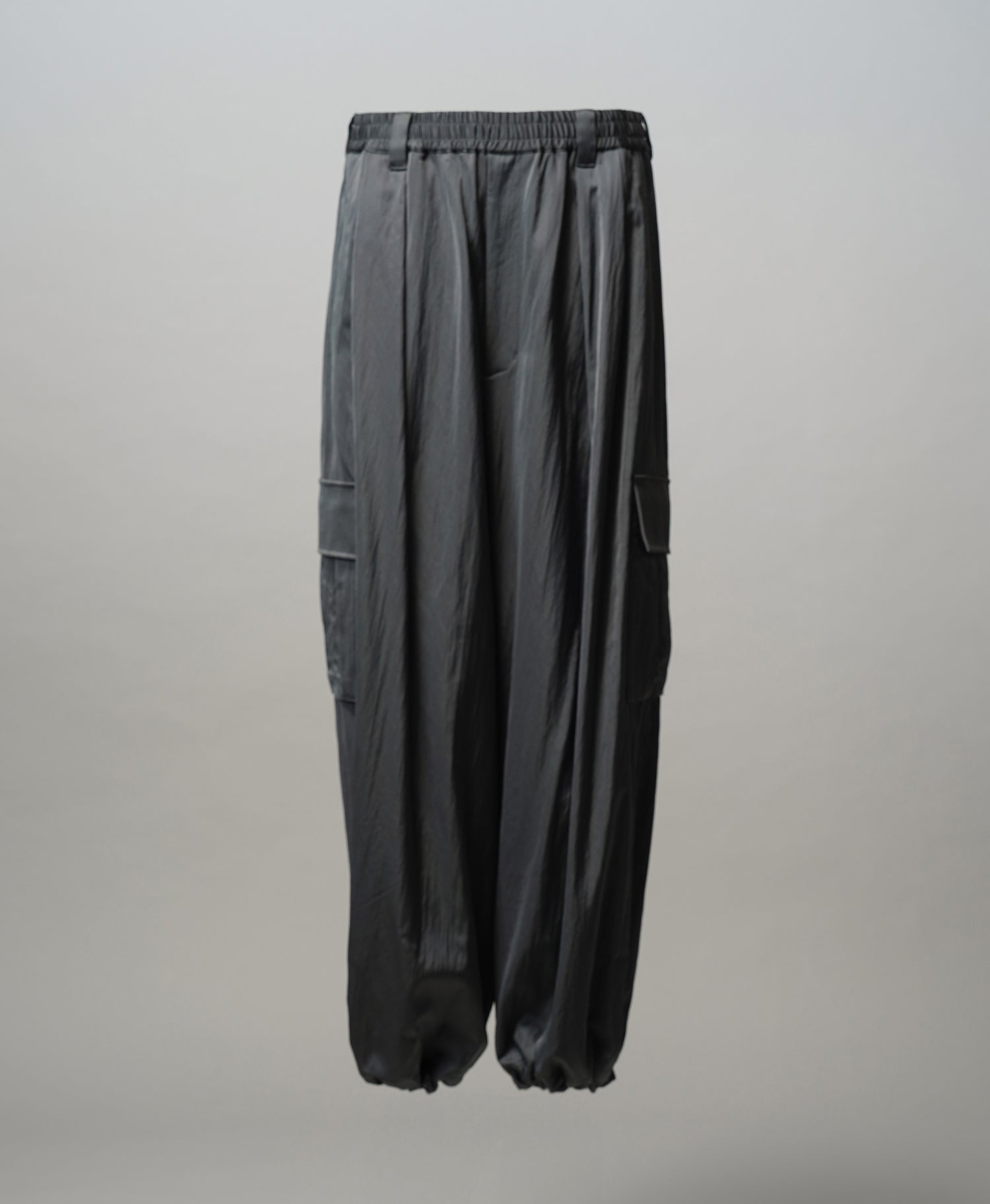 Drapery Satin Prime-Wide Cargo Pants