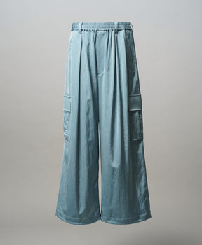Drapery Satin Prime-Wide Cargo Pants