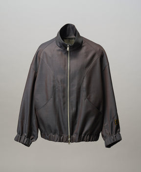 【26SS PRE-ORDER】4 Colors Chambray Washable Wool Prime-Over Switching Stand Collar Blouson