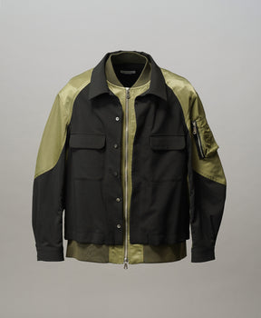 4 색 샹 브레이 세탁 가능한 양모 피크 라펠 더블 가슴 재킷