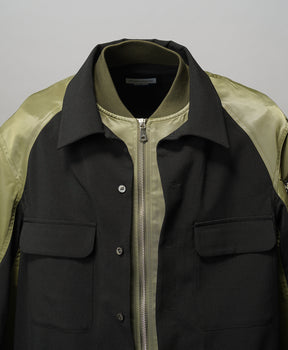 4 색 샹 브레이 세탁 가능한 양모 피크 라펠 더블 가슴 재킷