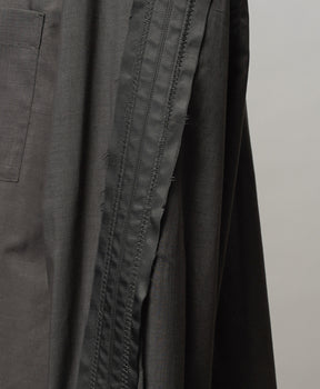 【26ss PRE-ORDER】Deep Front Neck Prime-Over Skipper Shirt