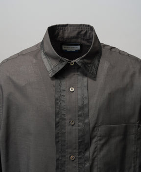 【26ss PRE-ORDER】Deep Front Neck Prime-Over Skipper Shirt