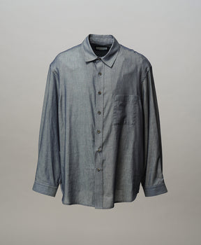 4 Colors Chambray Washable Wool Peaked Lapel Double Breasted Jacket