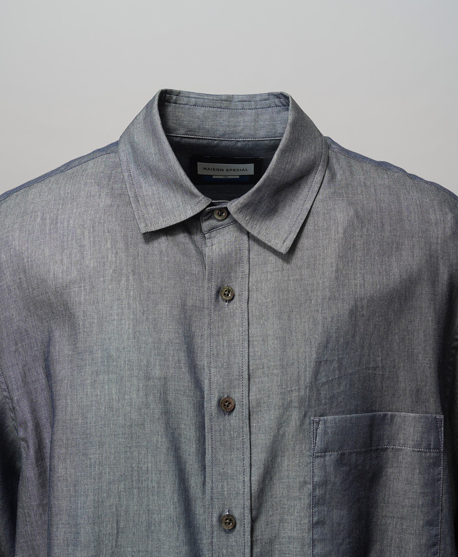 4 Colors Chambray Washable Wool Peaked Lapel Double Breasted Jacket