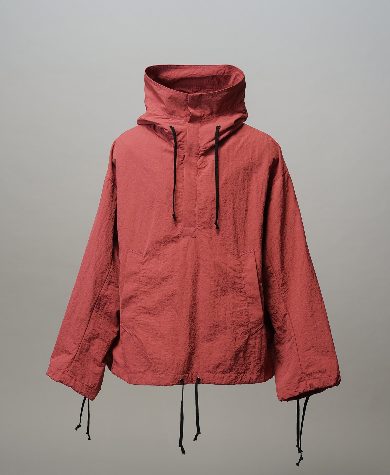 Washed Nylon Prime-Over Anorak Hoodie