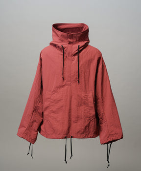Washed Nylon Prime-Over Anorak Hoodie