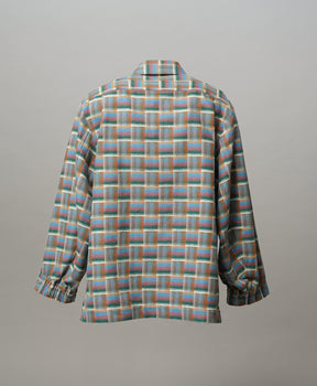 【Italian Dead Stock Fabric】Prime-Over Regular Collar Heavy-Weight Flannel Shirt Blouson