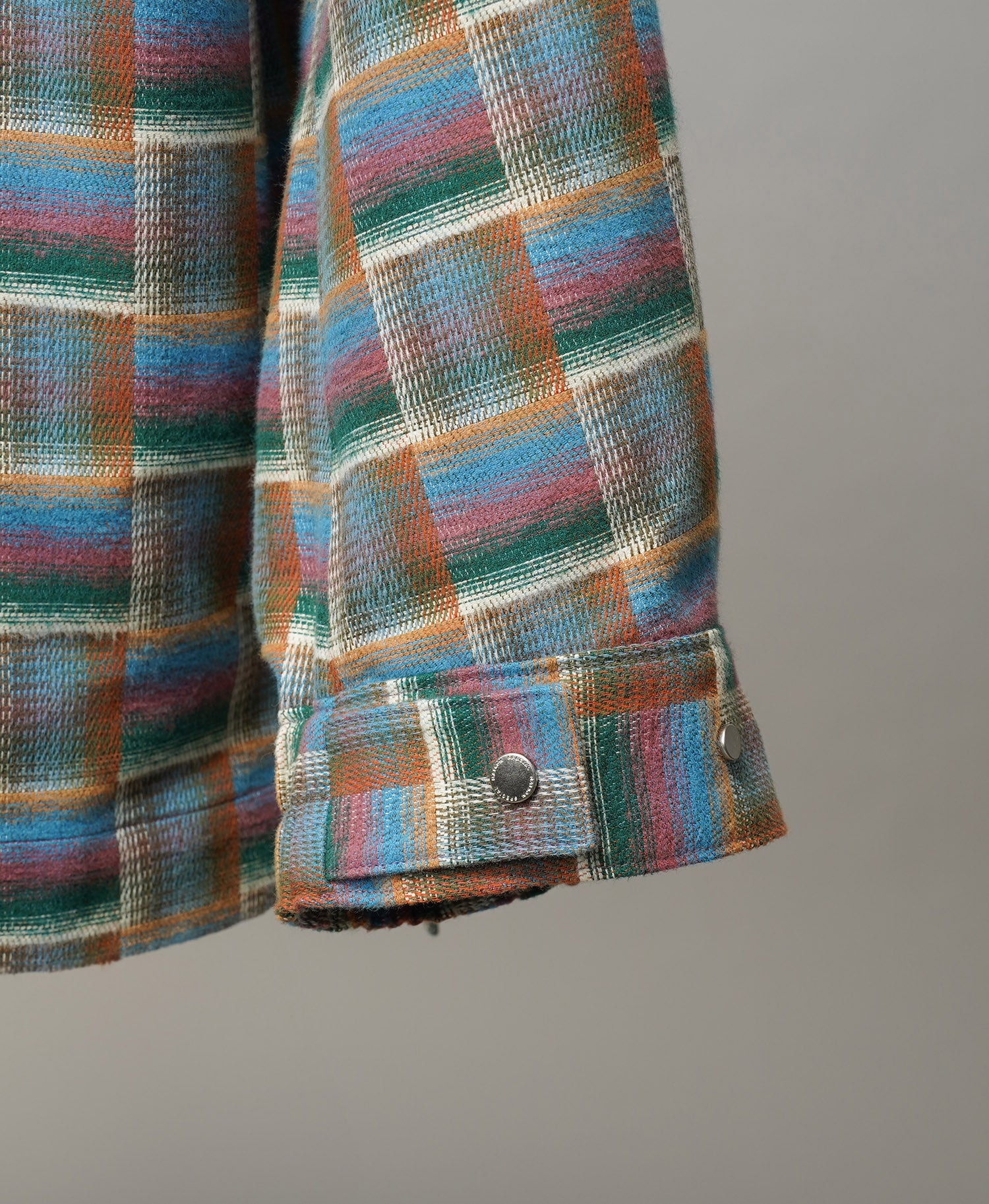 【Italian Dead Stock Fabric】Prime-Over Regular Collar Heavy-Weight Flannel Shirt Blouson