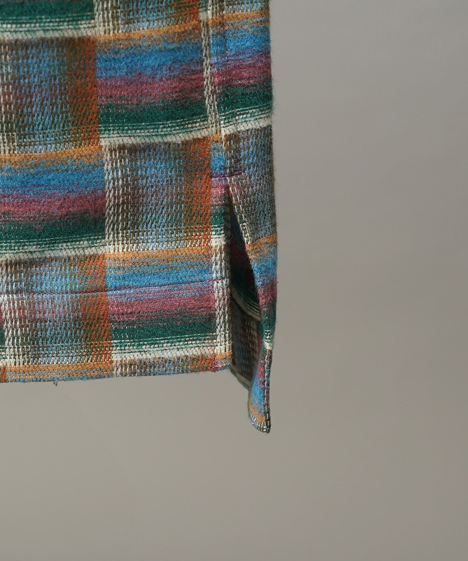 【Italian Dead Stock Fabric】Prime-Over Regular Collar Heavy-Weight Flannel Shirt Blouson