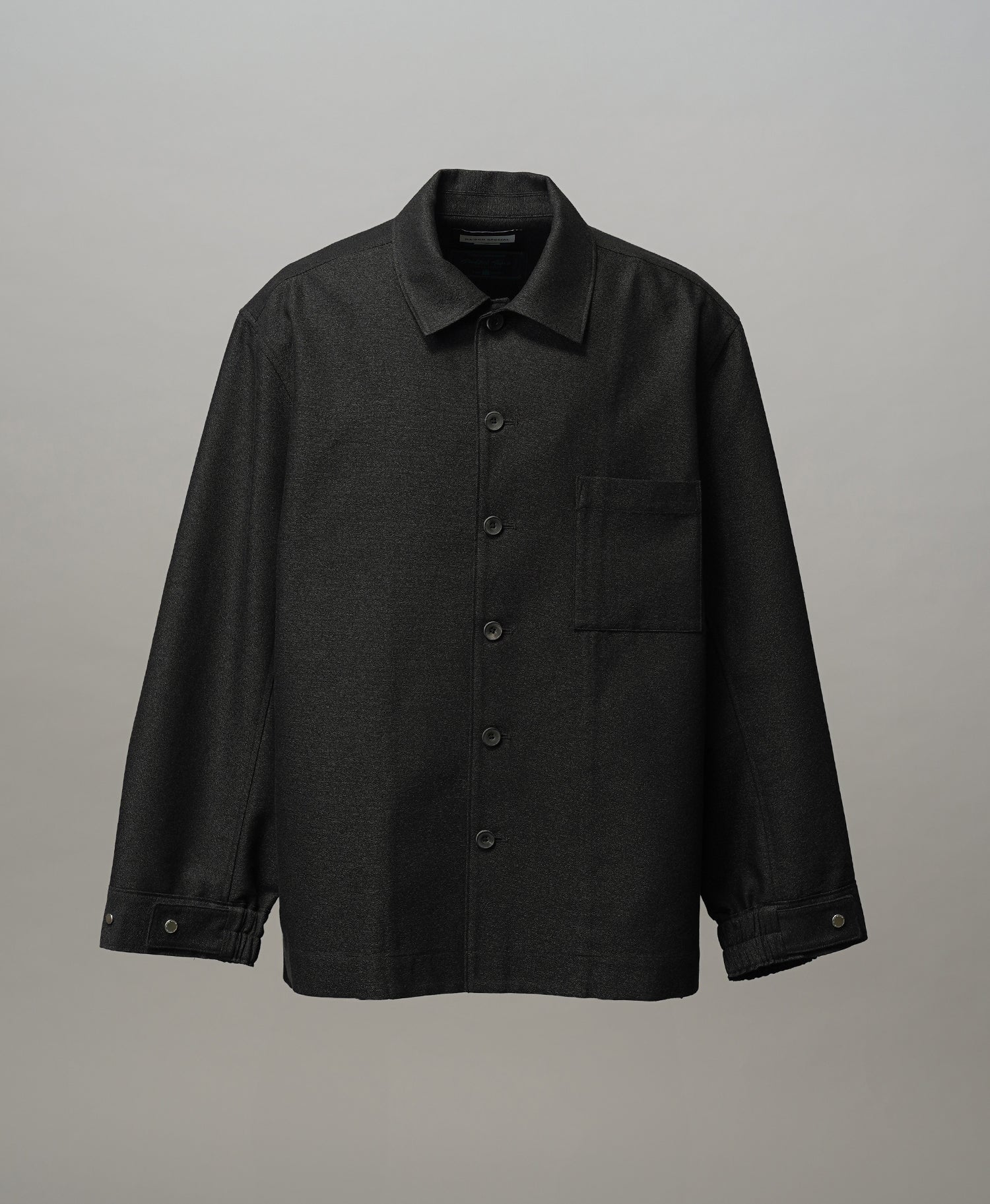 【Italian Dead Stock Fabric】Prime-Over Regular Collar Heavy-Weight Flannel Shirt Blouson
