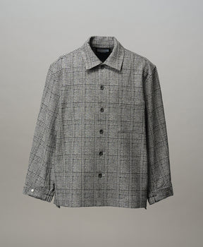 【Italian Dead Stock Fabric】Prime-Over Regular Collar Heavy-Weight Flannel Shirt Blouson