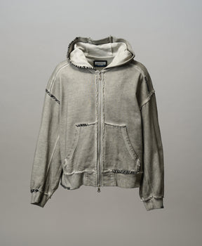 Over-Dye Embroidery Prime-Over Sweat Zip Hoodie