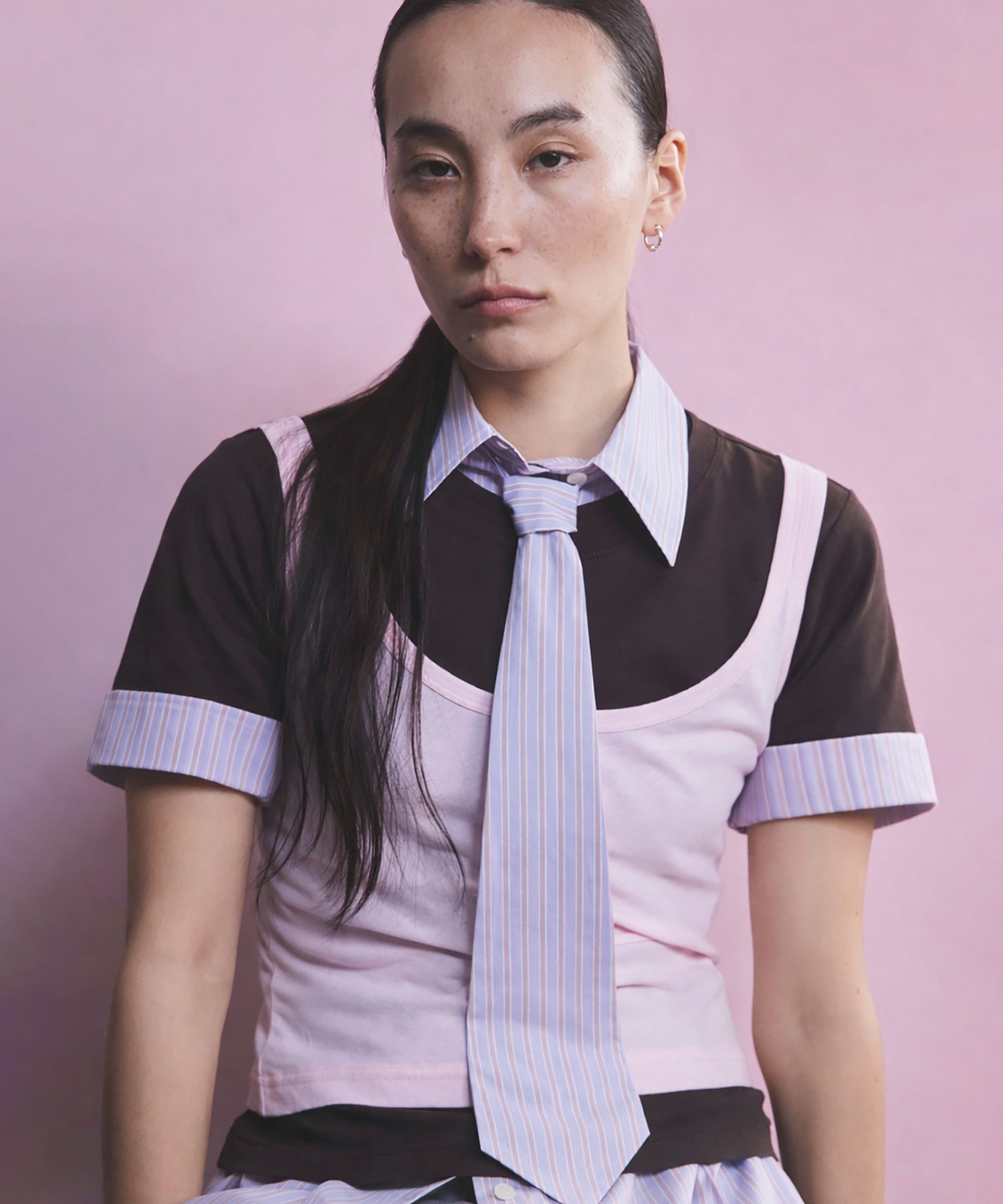 [2026Summer PRE-ORDER] Half-Sleeve Over Tie Shirt
