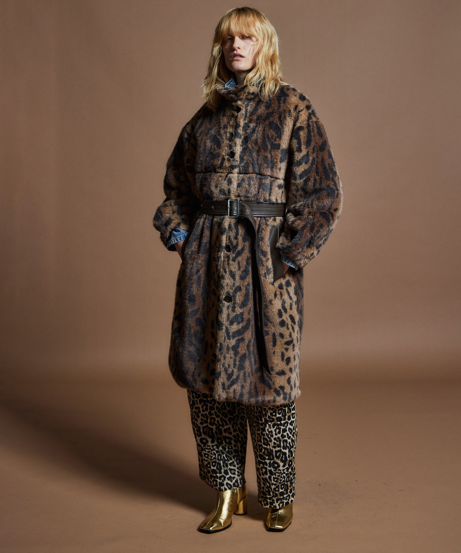[26WINTER COLLECTION] 多种面料长款蟒蛇大衣