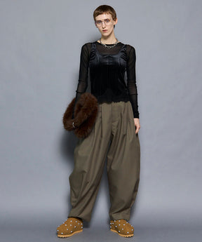 【25AUTUMN PRE-ORDER】Hem Lace Velvet Tank Top