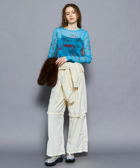 【25AUTUMN PRE-ORDER】Hand Writing Mesh Tops