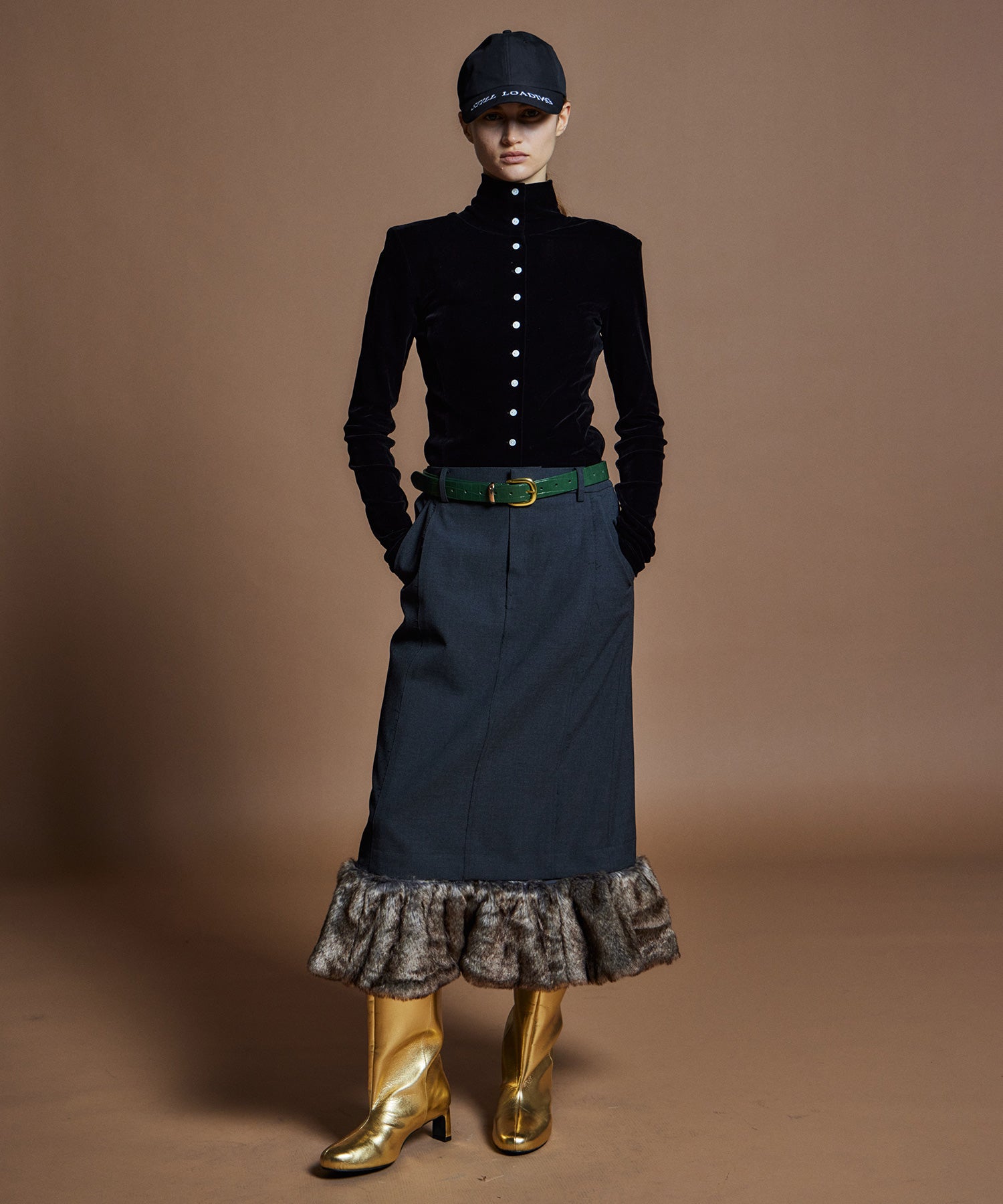 【26WINTER PRE-ORDER】Fur Hem 2WAY Skirt