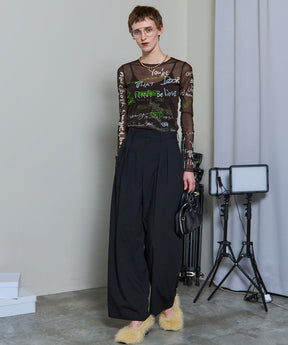 【25AUTUMN PRE-ORDER】Hand Writing Mesh Tops