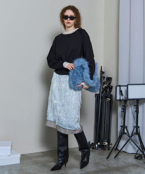 【25AUTUMN PRE-ORDER】Sheer Neck Sweatshirt