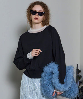 【25AUTUMN PRE-ORDER】Sheer Neck Sweatshirt