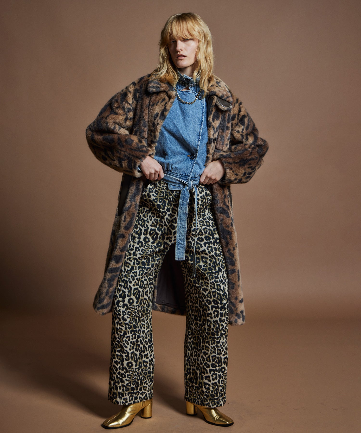 [26WINTER COLLECTION] 多种面料长款蟒蛇大衣