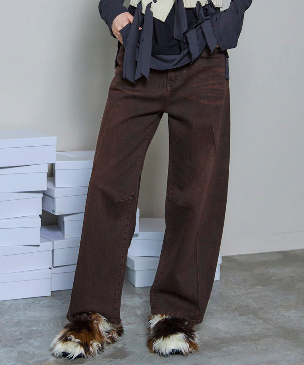 Cocoon Curve Denim Pants