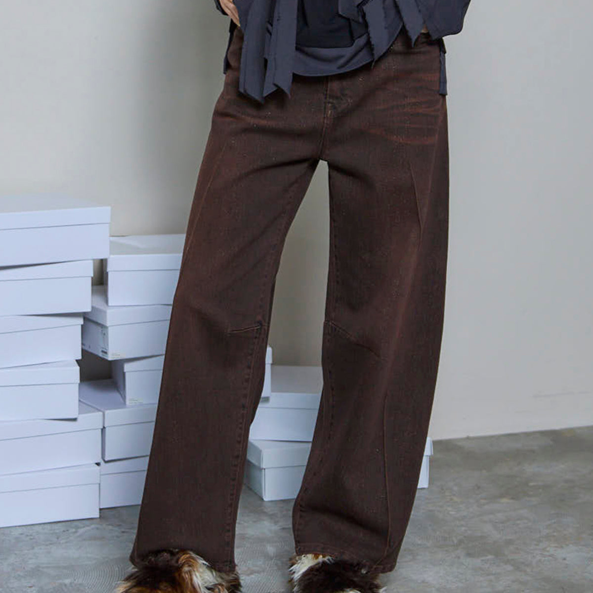 SALE】Cocoon Curve Denim Pants