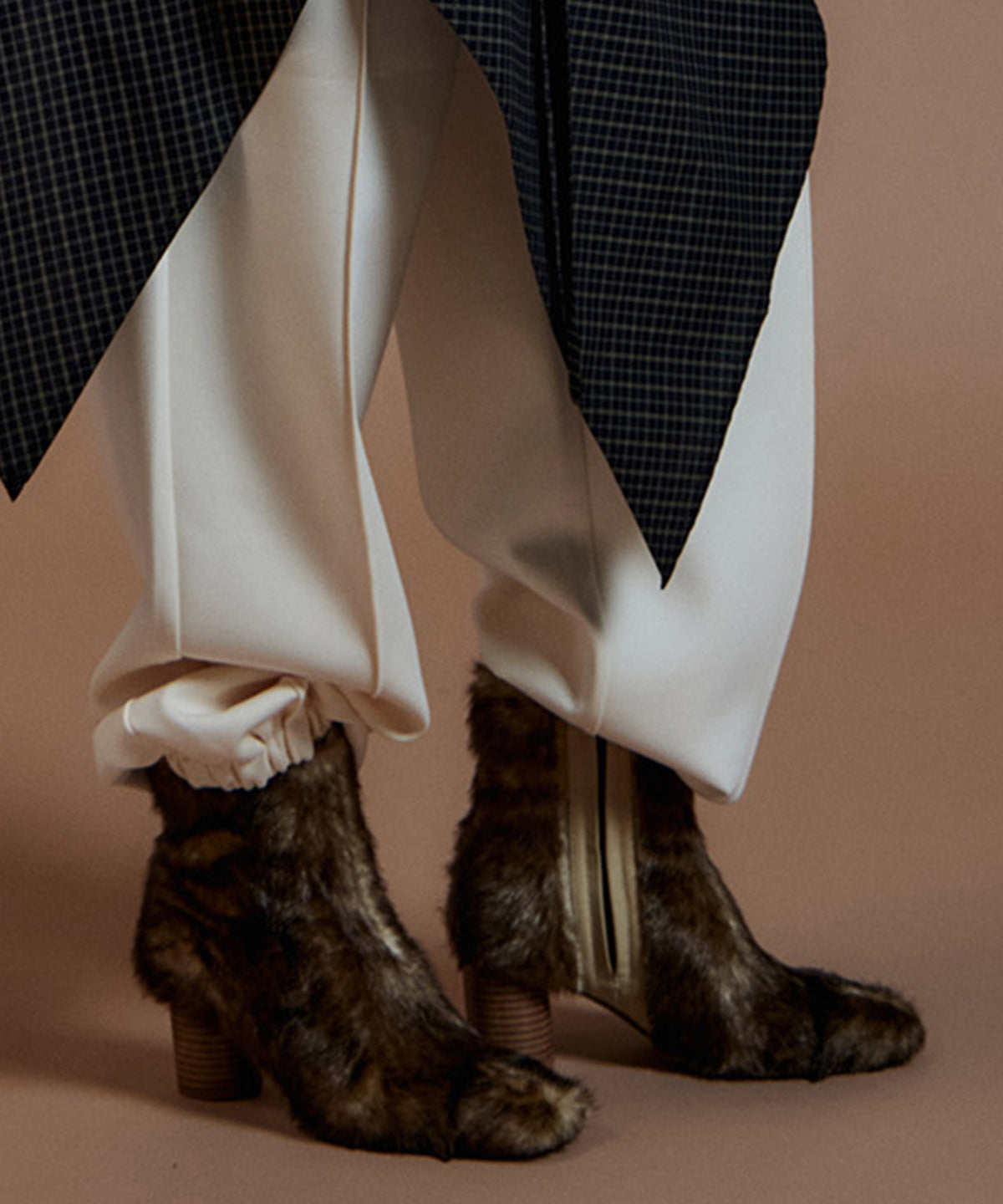 Fur-Like Square Short Boots