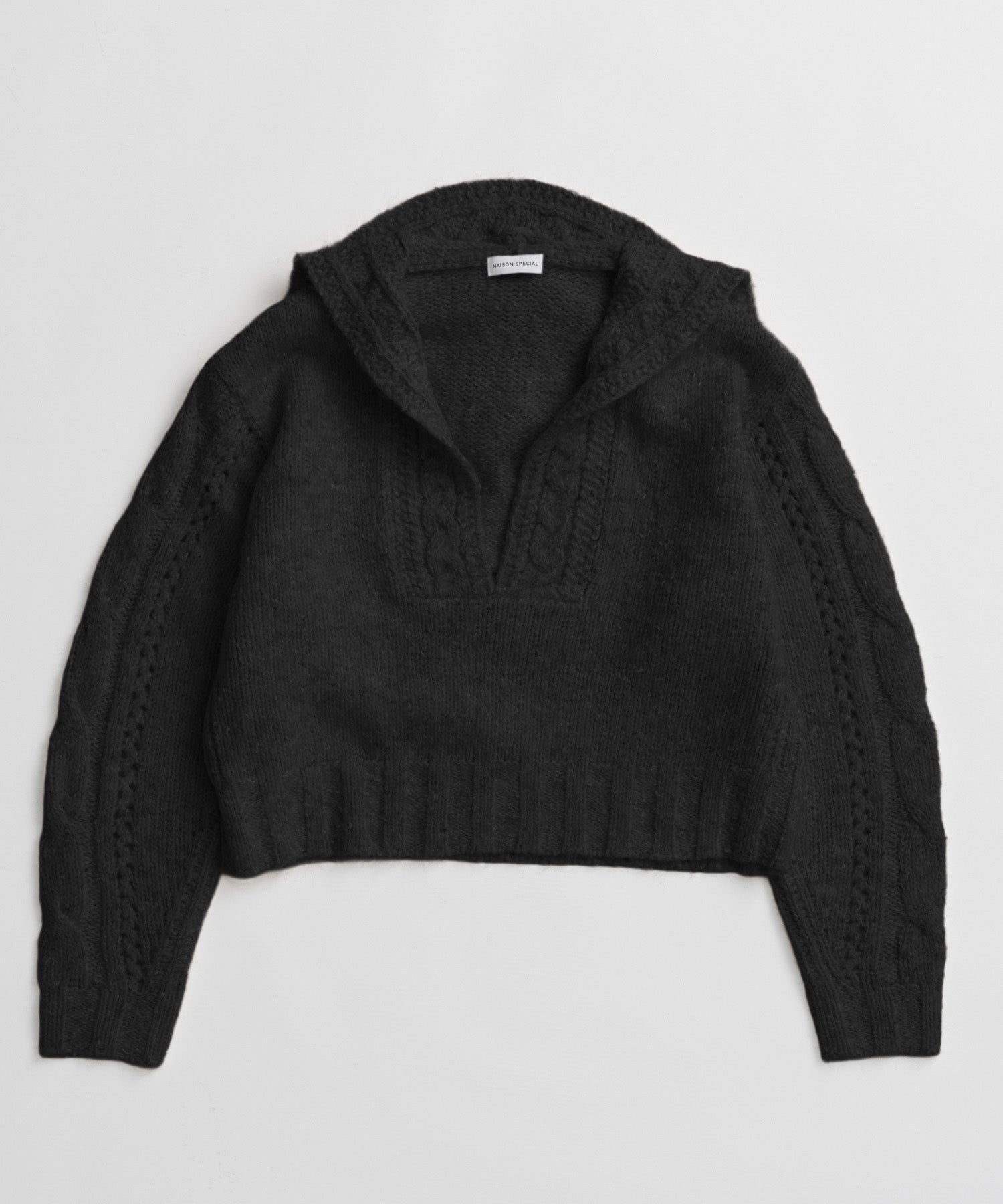 【26WINTER PRE-ORDER】Cable Hoodie Short Knit