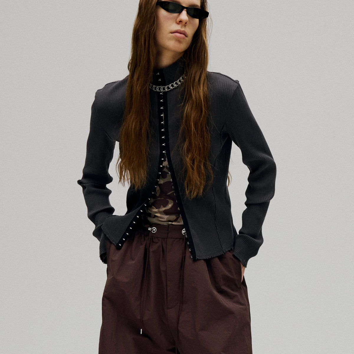 SALE】2way Damage Processing Cardigan