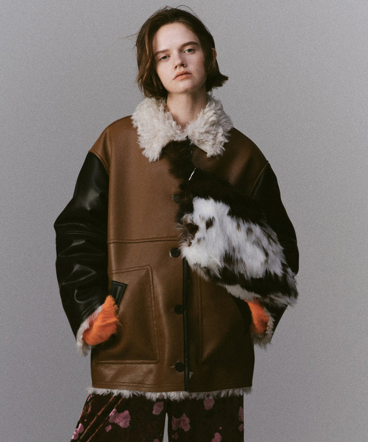 Reversible Mouton Coat