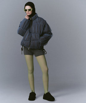 [25winter preoder] Wave Shirring Tulle Puffer Jacket