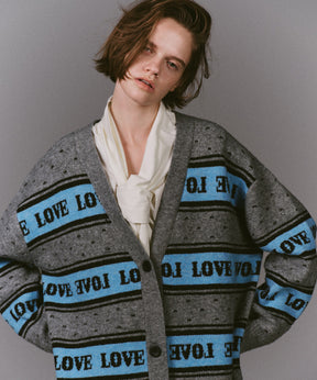 [25WINTER PRE-ORDER] LOVE Jacquard Cardigan