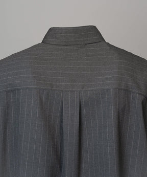 [26SS PRE-ORDER] Airy Striped Gabardine Prime-Over Short-sleeved Shirt