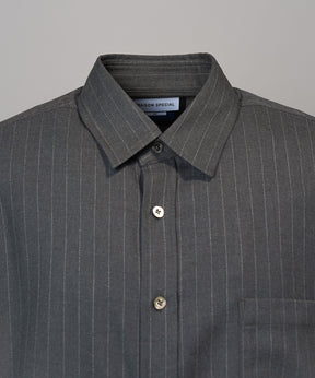 [26SS PRE-ORDER] Airy Striped Gabardine Prime-Over Short-sleeved Shirt