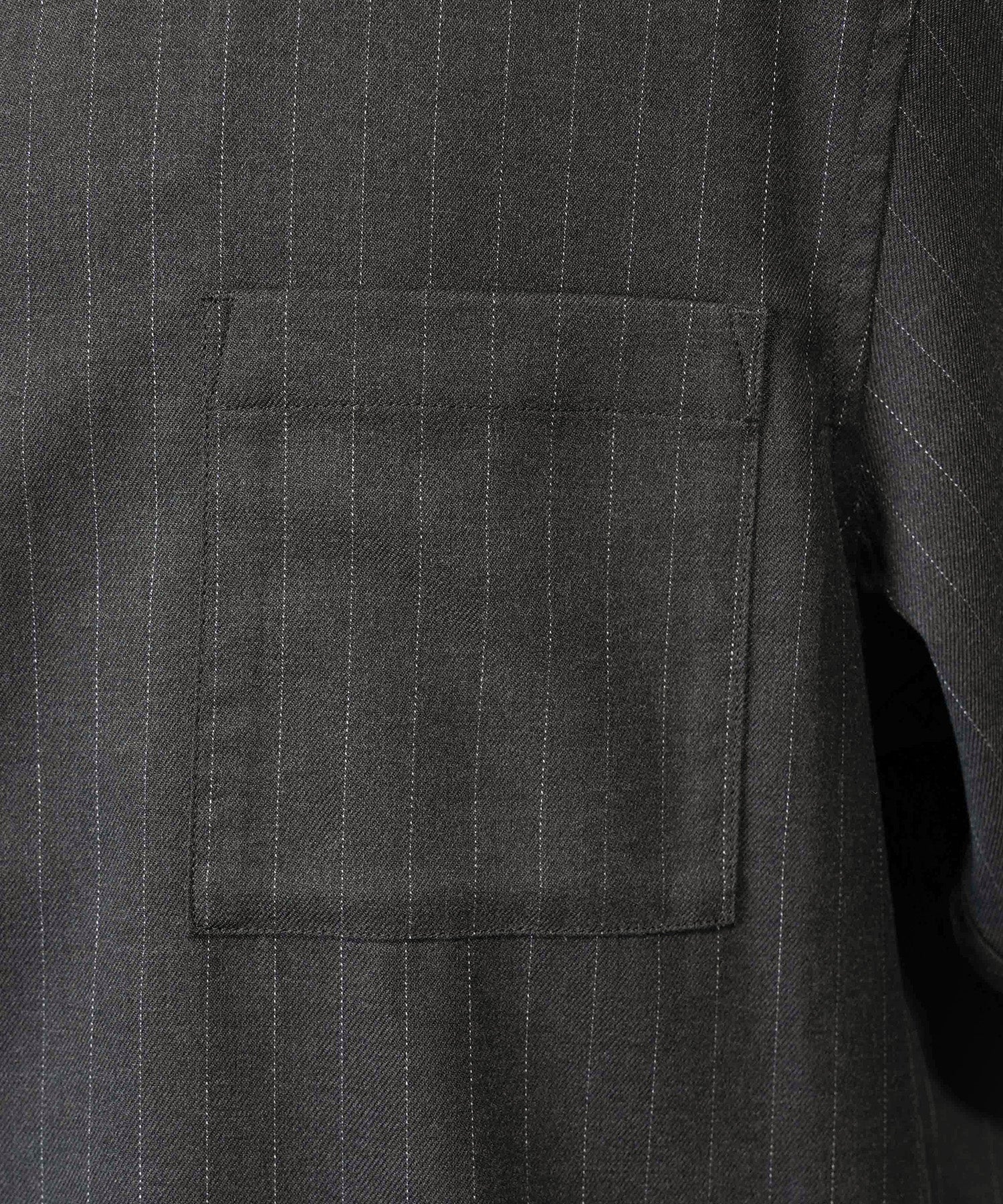 [26SS PRE-ORDER] Airy Striped Gabardine Prime-Over Short-sleeved Shirt
