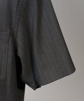 [26SS PRE-ORDER] Airy Striped Gabardine Prime-Over Short-sleeved Shirt