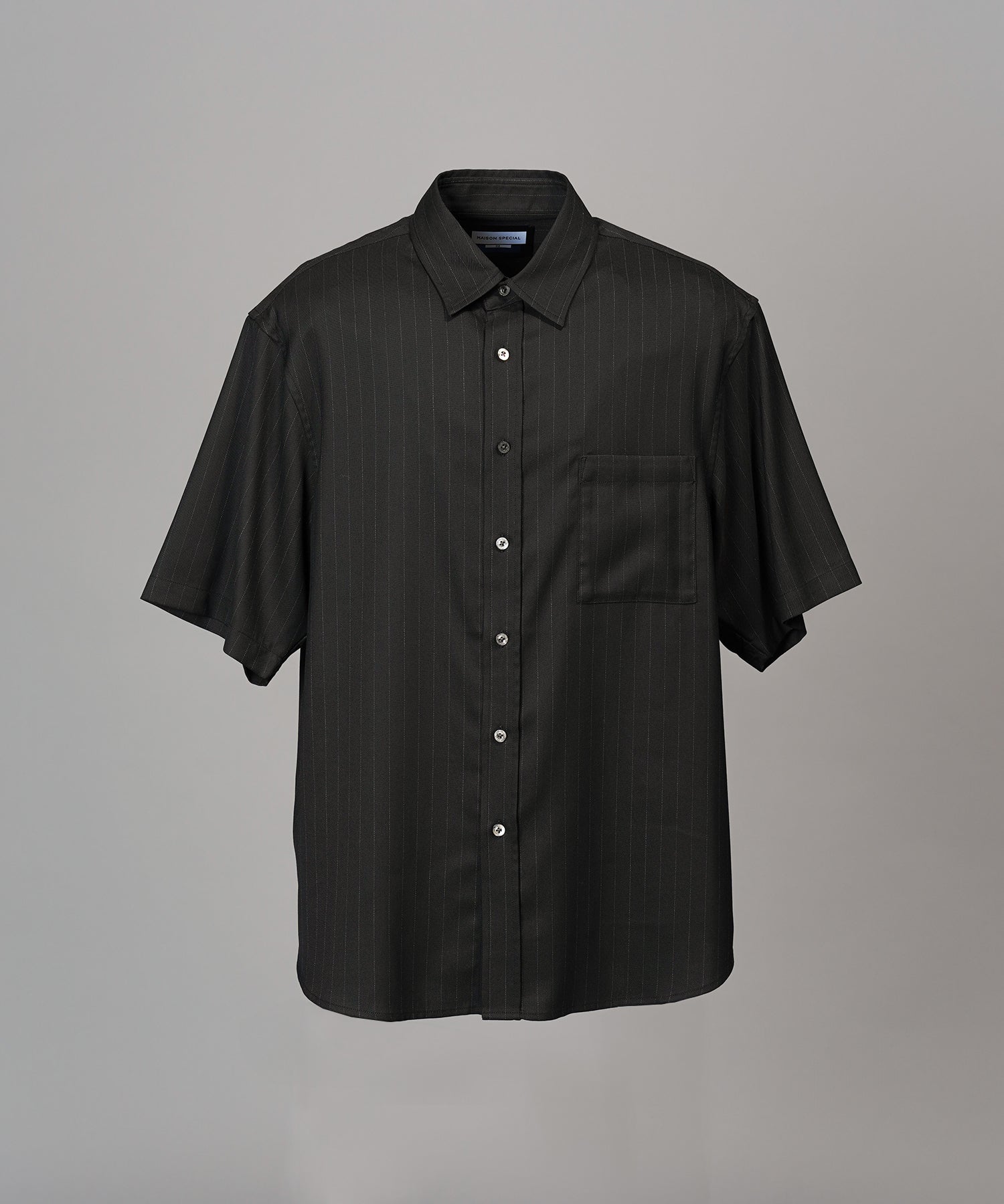 [26SS PRE-ORDER] Airy Striped Gabardine Prime-Over Short-sleeved Shirt