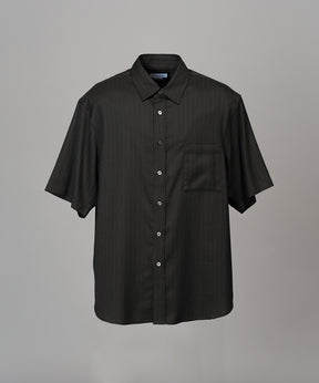 [26SS PRE-ORDER] Airy Striped Gabardine Prime-Over Short-sleeved Shirt