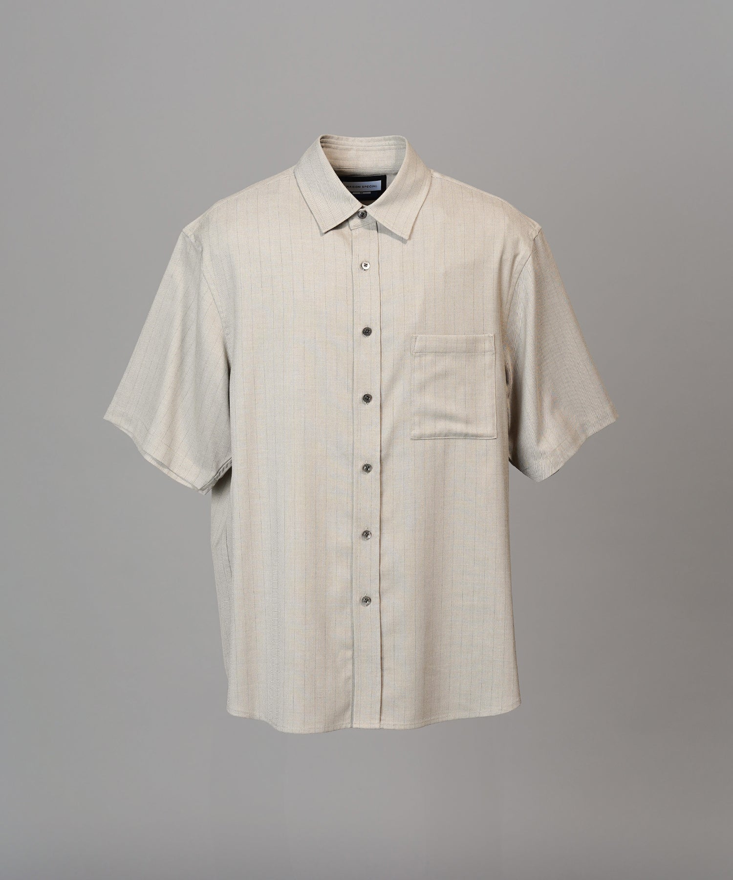 [26SS PRE-ORDER] Airy Striped Gabardine Prime-Over Short-sleeved Shirt