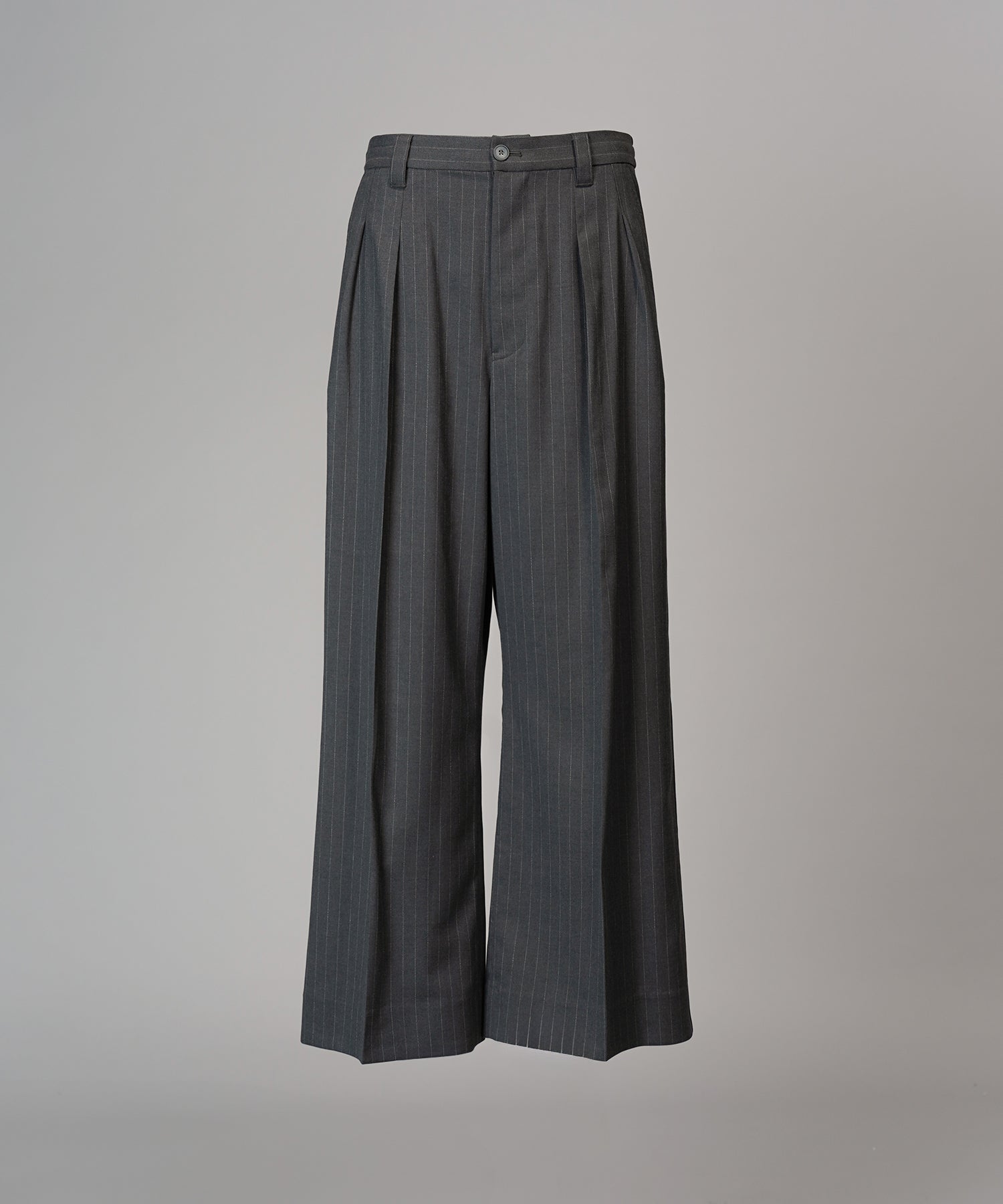 [26SS PRE-ORDER] Airy Striped Gabardine Prime-Wide Two-tuck Pants