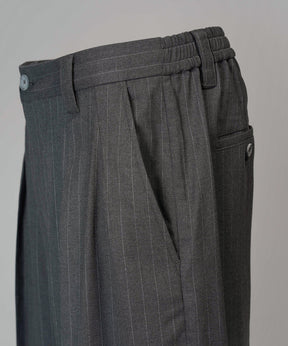 [26SS PRE-ORDER] Airy Striped Gabardine Prime-Wide Two-tuck Pants