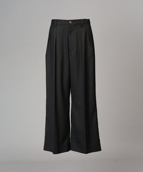 [26SS PRE-ORDER] Airy Striped Gabardine Prime-Wide Two-tuck Pants