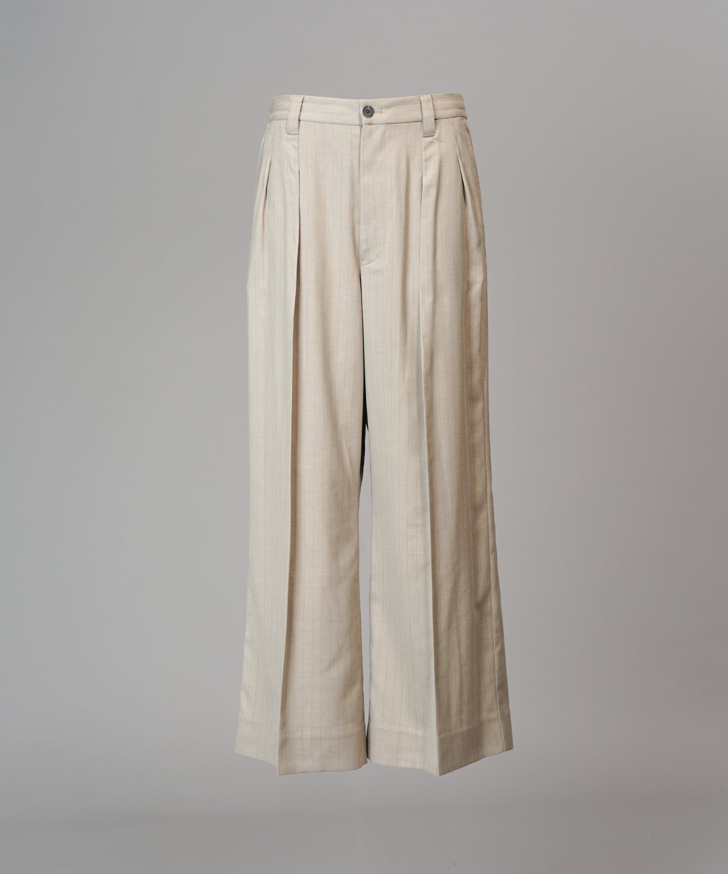[26SS PRE-ORDER] Airy Striped Gabardine Prime-Wide Two-tuck Pants