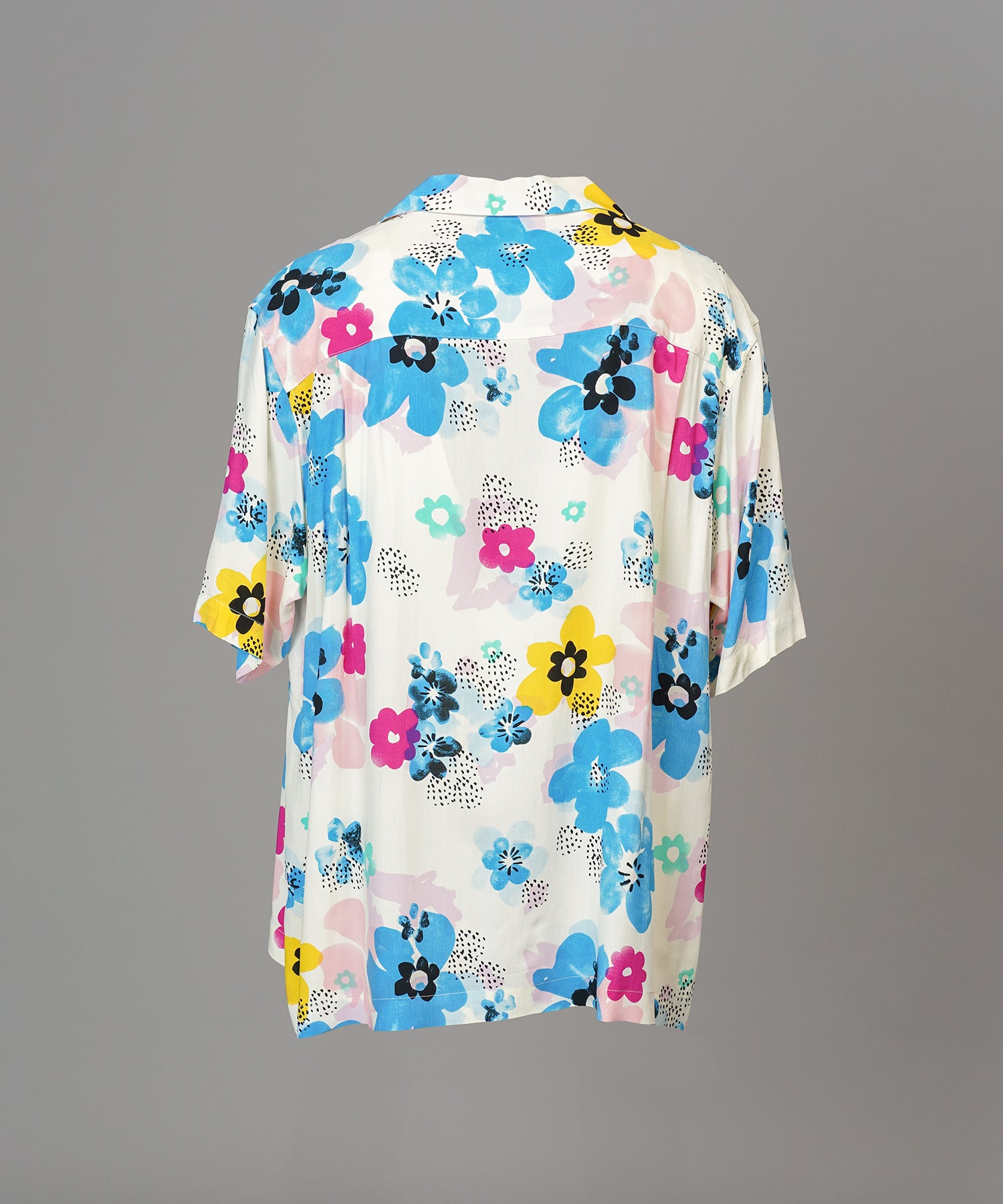 Italian Dead Stock Fabric Prime-Over Open Collar Various Patterns Short Sleeve Shirt