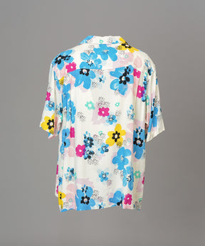 Italian Dead Stock Fabric Prime-Over Open Collar Various Patterns Short Sleeve Shirt