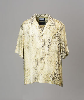 Italian Dead Stock Fabric Prime-Over Open Collar Various Patterns Short Sleeve Shirt